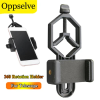 Mobile Phone Telescope Mount Adapter Holder 360 Degree Rotation Monoculars Binoculars Bracket Support For iPhone Samsung Xiaomi