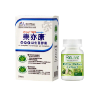 【景岳生技】樂亦康調整過敏體質健字號*6盒(20顆/盒共120顆/+山苦瓜穩糖胜肽*1瓶)