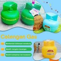 OTI9956T Celengan Tabung Gas Tabungan Anak Celengan Anak Bentuk Tabung Gas LPG MELON HIJAU HIJAU