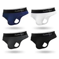T-Back Men's Ice Silk Breathable Underwear Pakaian Dalam Pria Putih XL