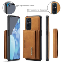 Luxury Removable Leather Wallet Phone Case For OnePlus Nord N20 5G N200 Nord 2 9 RT 10 Pro Ace 10R Holder 2 in 1 Back Card Cover