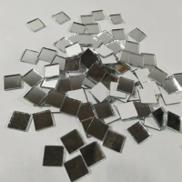 1cm*1cm Mini Square Mosaic Glass Mirror Tiles 1cm Glass Mirror Sticker for Home Decor 200PCS
