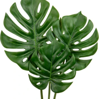 Artificial Plants Plastic Tropical Palm Tree Leaves Wedding Home Garden Decoration Accessories Photography Decorative Monstera
