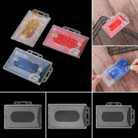 Acrylic Plastic Multi-use Hard Plastic Badge Work ID Card Holder Protector Cover Case ID Card Holder Useful Design