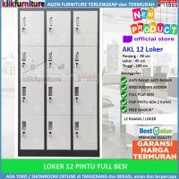 NEW PRODUK Lemari Loker Locker Cabinet 12 Pintu Full Besi AKL 12