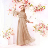 Pakaian GamisTerbaru/Gamis Tutu Tille Dot/Maxi Selina Dress 3 Size /Maxi Selina Kids 3 Size/Inah Dre