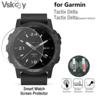 10PCS Screen Protector for Garmin Tactix Delta / Sapphire Edition Round Smart Watch Tempered Glass Protective Film