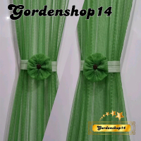 Gorden Kupu Kupu Pita Tengah Kelambu Polos Jendela Kecil Minimalis Tali