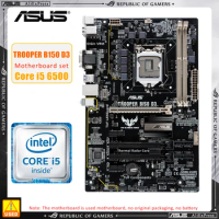 ASUS TROOPER B150 D3+i5-6500 LGA 1151 Motherboard Kit DDR4 Intel B150 32GB PCI-E 3.0 PCI-E 3.0 Micro ATX For i3-6100 cpus