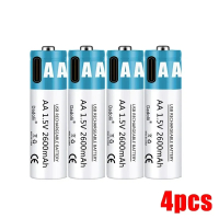 AA battery 1.5V AA 2600mAh USB rechargeable Li-ion  remote control mouse small fan electric toy  cab