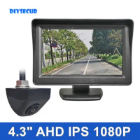 DIYSECUR 1920x1080 4.3inch AHD IPS Rear View Car Monitor Backup IP68 Starlight AHD Reverse Car Camera for SUV MPV RV
