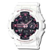 【CASIO 卡西歐】G-SHOCK 雙顯女錶 樹脂錶帶 防水200米 GMA-S140M(GMA-S140M-7A)