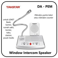 Window Dual Way Counter Intercom - Mic Loket Bank kantor rumah sakit konter toko stasiun intercom ta