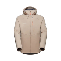 【Mammut 長毛象官方直營】Ultimate Comfort SO Hooded 經典軟殼連帽外套 薩凡納褐 男款 #1011-01910