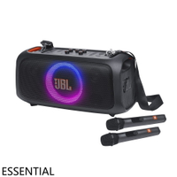 APP下單4%點數★JBL【ESSENTIAL】便攜式燈光派對喇叭附二支無線麥克風PARTYBOX-ON-THE-GO