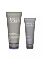 Clinique 2件套裝 倩碧 Clinique 男士控油補濕乳  3.4oz, 100ml + 倩碧 Clinique 油性皮膚潔面乳  200ml/6.7fl.oz