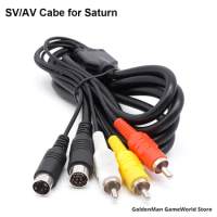 BitFunx 1.8M S-Video RCA SAV Video Audio Composite AV Cable For Sega Saturn Game Console