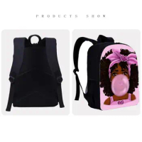 Padded Backpack African Girl Crossbody Bag Pencil Case Teenagers Camping