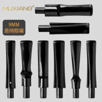 Straight Handle Pipe Tail 9mm Filter Cigarette Holder Accessories DIY Free Making Acrylic Pipe Bite Bucket Handle