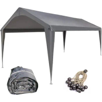 Carport Replacement Top Canopy Cover with Fabric Pole Skirts, Car Garage Shelter, Tent Shed Accessories, 10x20 Feet