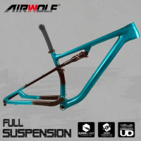 Airwolf 29 Carbon Full Suspension Frame Boost 29er Carbon Bicycle Frame MTB XC Cycling City Bike Mountain Bike Frame with Shock