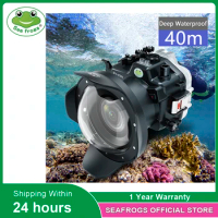 Seafrogs Waterproof Camera Case With 6" Glass Dome Port Fisheye For Sony A7M4 A7IV 24-70mm17-28mm14-24mm16-35mm 12-24mm Lens