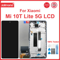 6.67" Display Screen for Xiaomi Mi 10T Lite 5G Lcd Display Digital Touch Screen Assembly with Frame for Mi 10T Lite 5G M2007J17G