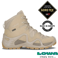 【LOWA】女新款軍靴 歐洲製造 ZEPHYR GTX MID TF 中高筒超輕量全防水多功能登山軍用鞋_LW320537-0410 淺沙漠