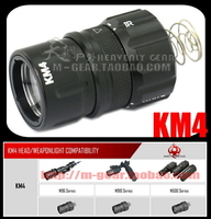 ELE元素NE頭盔燈M961系列戰術電筒KM4多功能可爆閃LED強光燈頭黑