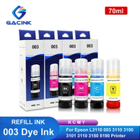 Dye Ink 003 Refill Compatible The Ink Bottle For Epson L3110 003 3110 3100 3101 3110 3150 5190 Printer With Package Box