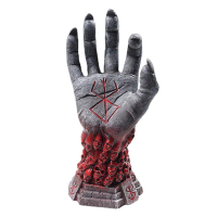 Statue Berserk Hand of God Berserk Devil Hand Skull Rune Sculpture for Office Decor