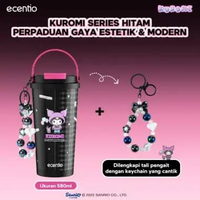 Ecentio Kuromi Black Series Botol Minum aesthetic tumbler tahan panas dingin 24 jam portabel tumbler