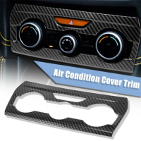 Carbon Fiber Air Conditioning Vent Control Switch Panel Cover Trim Bezel Sticker Fit for Subaru XV Crosstrek 2018-2021