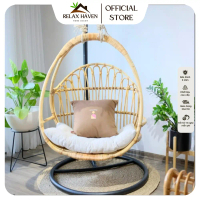 Xích Đu 100% Mây Tự Nhiên Cao Cấp - Derco Sân Vườn Trang Trí Ban Công/Relax Haven