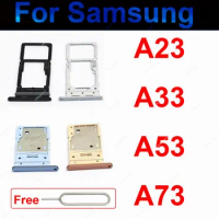 SIM Card Tray Holder For Samsung A23 A235F 4G/ A33 A336E/ A53 A536B/ A73 A736B 5G Sim SD Card Reader Holder Adapter Repair Parts