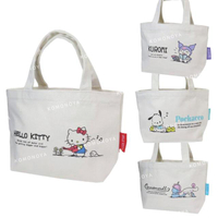 小禮堂 Sanrio 三麗鷗 帆布手提午餐袋 (生活姓名款) Kitty 酷洛米 大耳狗 帕恰狗
