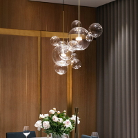 現代簡約餐廳吊燈設計師北歐吧臺燈服裝店櫥窗網紅創意玻璃泡泡燈