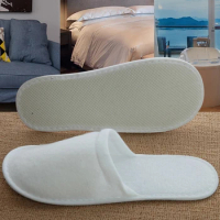 20 Pairs Non-slip Disposable Slippers Line Simple Slippers Portable Guest House Slippers for Hotel, Spa, Shoeless Home
