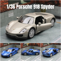 Model Kereta Die Cast Simulasi Porsche 918 Spyder, RMZ CITY, Nombor Model 1 / 36, Logam Aloi Diecast