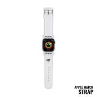 Strap for Apple Watch 38mm / 40mm / 41mm KARL LAGERFELD Choupette Head Silicone White