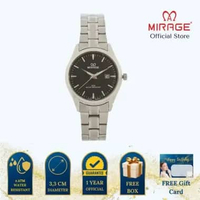 Mirage Jam Tangan Wanita Analog 8708 L Silver Original Stainles Plat Hitam