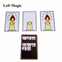 Relighting Candles Cards Magic Tricks Re-Living Flame Card Close Up Street Magic Props Illusion Mentalism Comedy Accessories