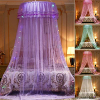 Single-door Mosquito Net For Double Bed Dome Hanging Bed Curtain Fashion Mosquito Bed Netting Canopy Romance Room Decoration
