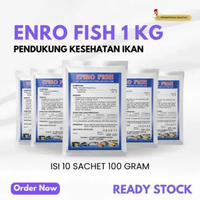 Enro Fish 1 KG – Paket Jumbo Isi 10 Sachet 100 Gram • Formula Pendukung Kesehatan Ikan
