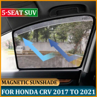 Magnetic Window Sun Shades Curtain Mesh For Honda CRV 2021 2020 Baby Privacy Side Window Sunshades For Honda CRV 2017 2018 2019