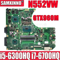 SAMXINNO N552V Laptop Motherboard For ASUS N552VW N552VX N552 MAINboard i5-6300HQ i7-6700HQ CPU GTX950M GTX960M 2G/4G