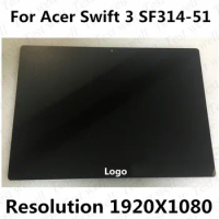 Original New 14'' LCD Non Touch screen Digitizer Display Assembly for Acer SF314-52 swift S30-20 laptop 1920*1080