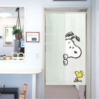 【小樽漁場】日本製造 PEANUTS史努比 長門簾(穿桿 長門簾 門簾 中開)