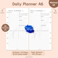 Gocreation17 Kertas Isi Binder Daily Planner Simple Minimalis A6 Notes Paper