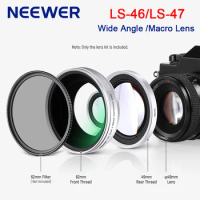 NEEWER LS-46/LS-47 Wide Angle and Macro Additional Lens for Fujifilm X100 X100S X100F X100T Series Cameras